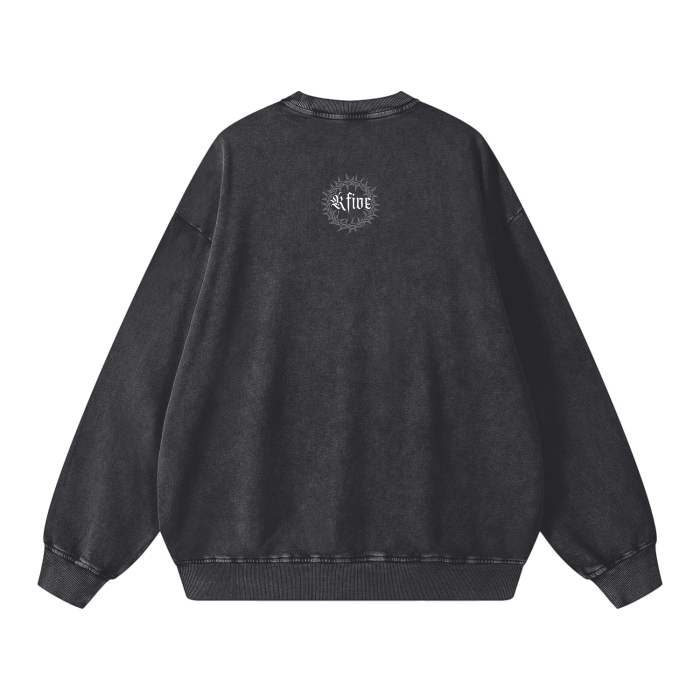 Acid Wash "Motor City" Collection Oversize Sweatshirt