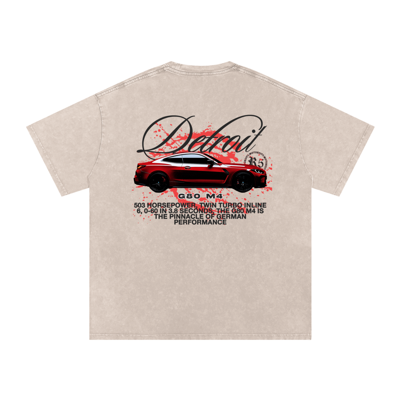 G80 M4 Oversize Show Washed Summer T-Shirt
