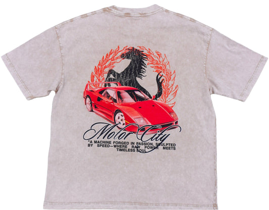 F40 Oversize Snow Washed Summer T-Shirt