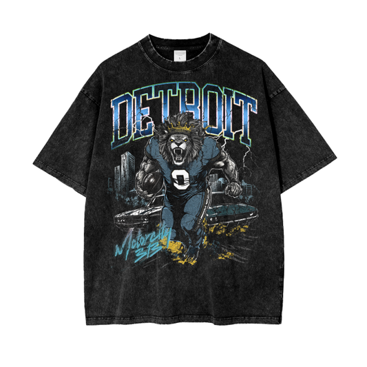 Acid Wash "Motor City" Collection Oversize T-Shirt