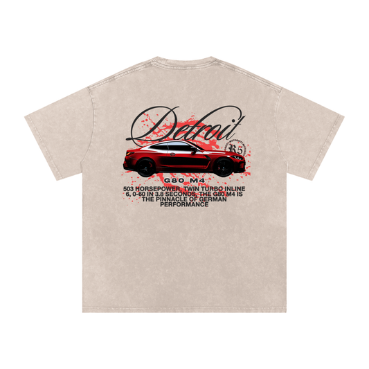 G80 M4 Oversize Show Washed  Summer T-Shirt