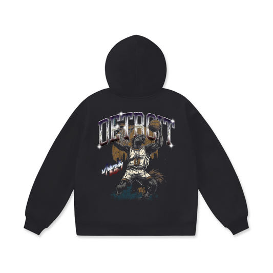 Oversize Heavyweight "Detroit Basketball" Hoodie