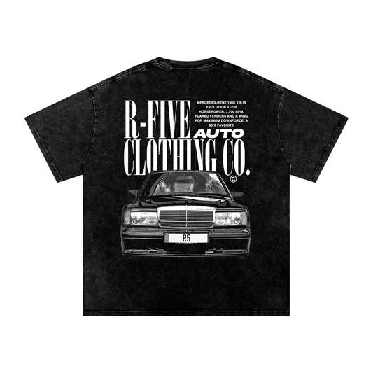 Mercedes 190E Oversize Show Washed  Summer T-Shirt