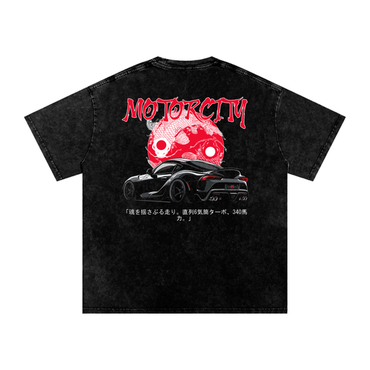 A90 Supra Oversize Show Washed  Summer T-Shirt